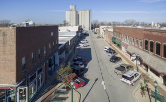 Aerial photo of downtown Tuscola on March 21, 2016. The town of more than 4,400 has an estimated unemployment rate of just over 5 percent, according to the Census Bureau.